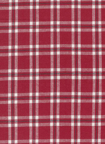 Panache Wovens Plaid By Pieces To Treasure For Moda Red / White / Black