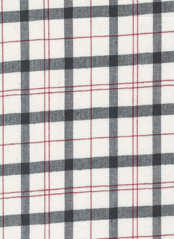 Panache Wovens Plaid By Pieces To Treasure For Moda White / Black / Red