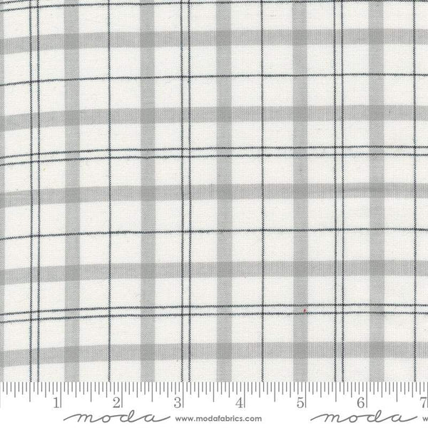 Panache Wovens Plaid By Pieces To Treasure For Moda White / Grey / Black