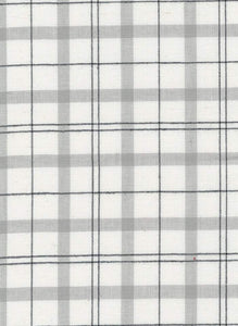 Panache Wovens Plaid By Pieces To Treasure For Moda White / Grey / Black