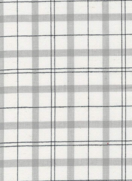 Panache Wovens Plaid By Pieces To Treasure For Moda White / Grey / Black