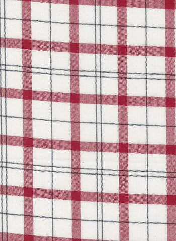 Panache Wovens Plaid By Pieces To Treasure For Moda White / Red / Black