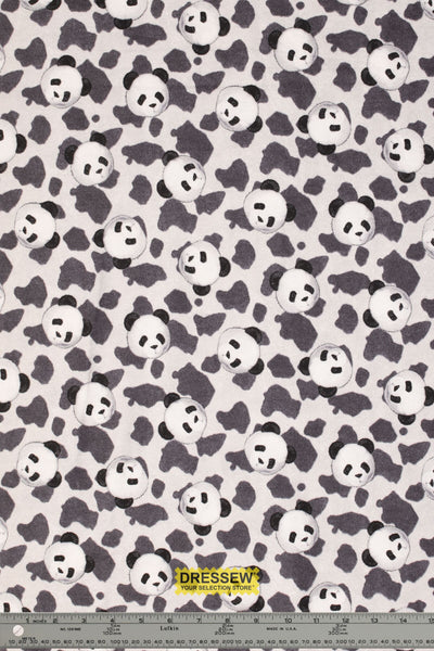 Panda Flannelette Grey Mix