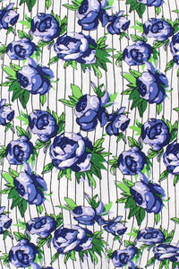 Picasso Rose Poplin White / Blue