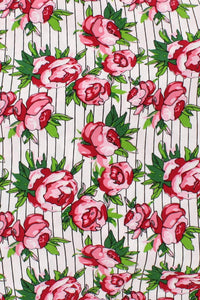 Picasso Rose Poplin White / Pink