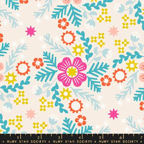 Pivot Canvas Retro Wildflowers By Rashida Coleman Hale of Ruby Star Society For Moda Natural