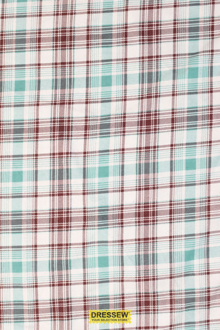 Plaid Flannelette Burgundy / Teal