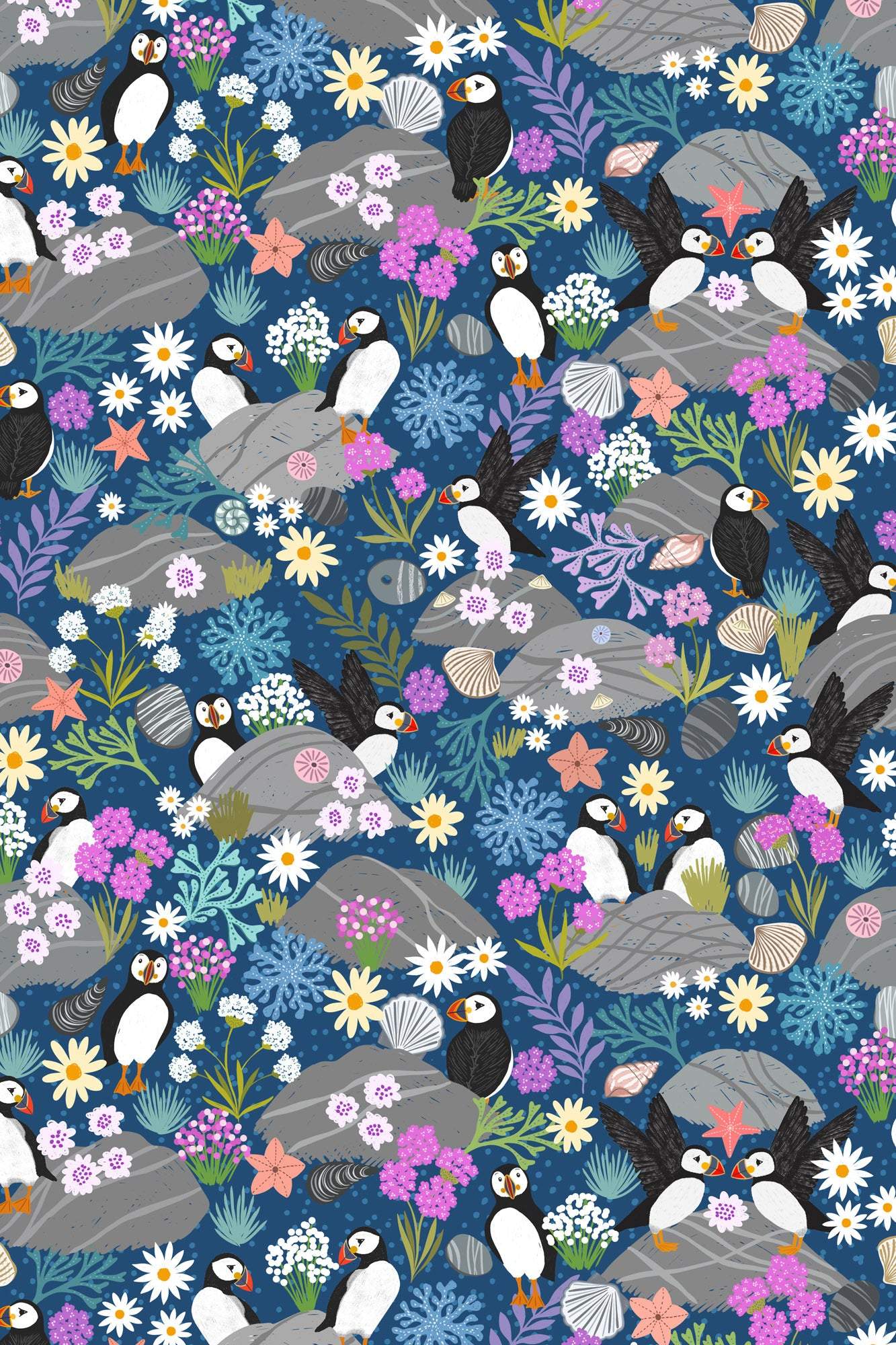 Puffin Rock Puffin Bay Puffins By Lewis & Irene Dark Blue