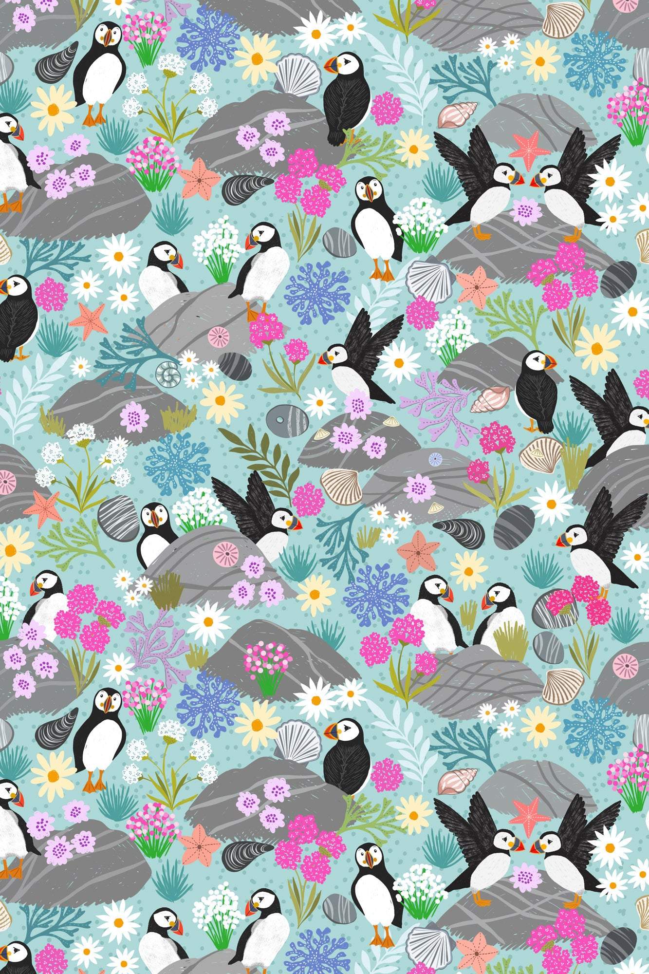 Puffin Rock Puffin Bay Puffins By Lewis & Irene Sea Blue