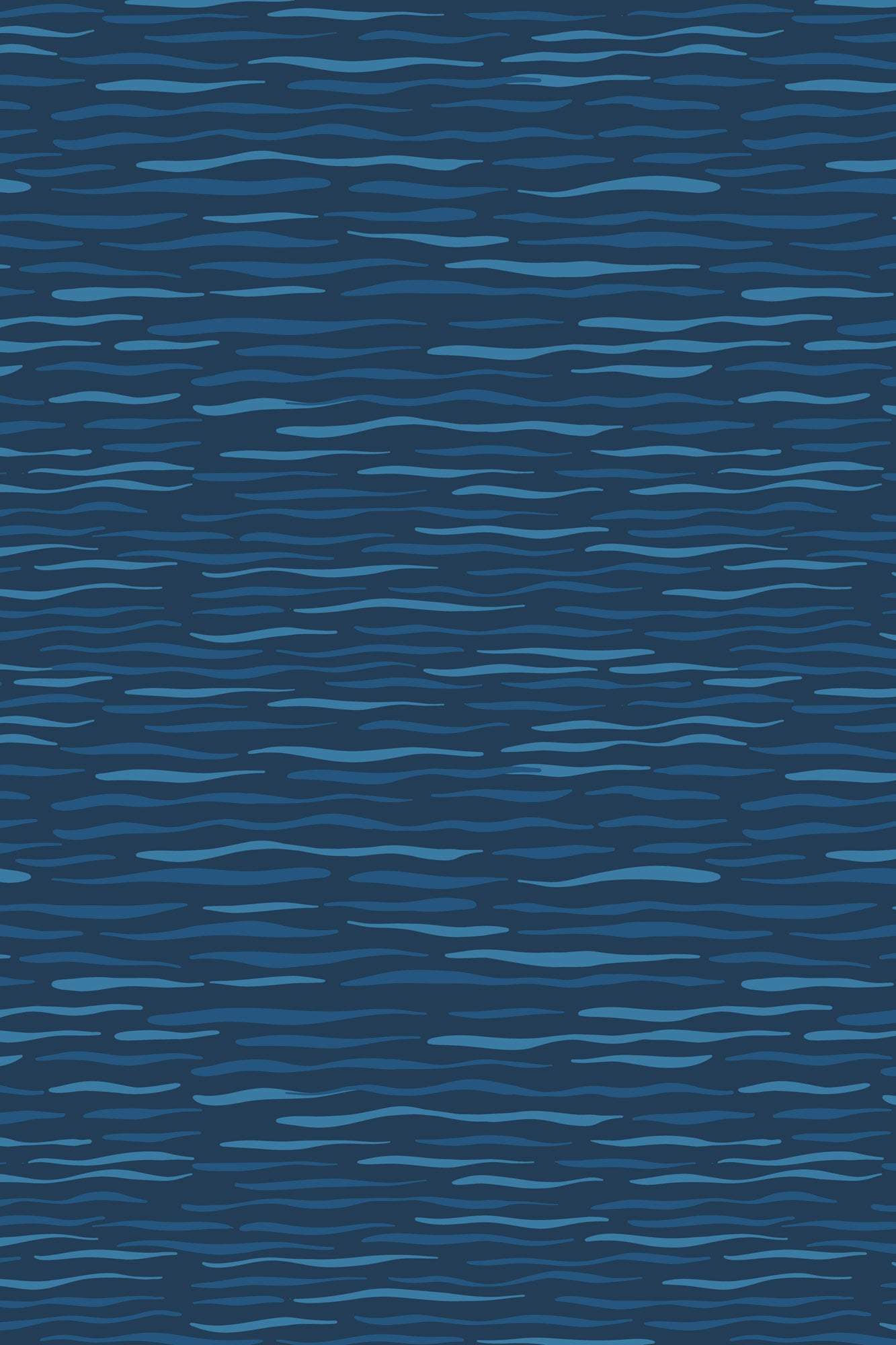 Puffin Rock Waves By Lewis & Irene Dark Blue