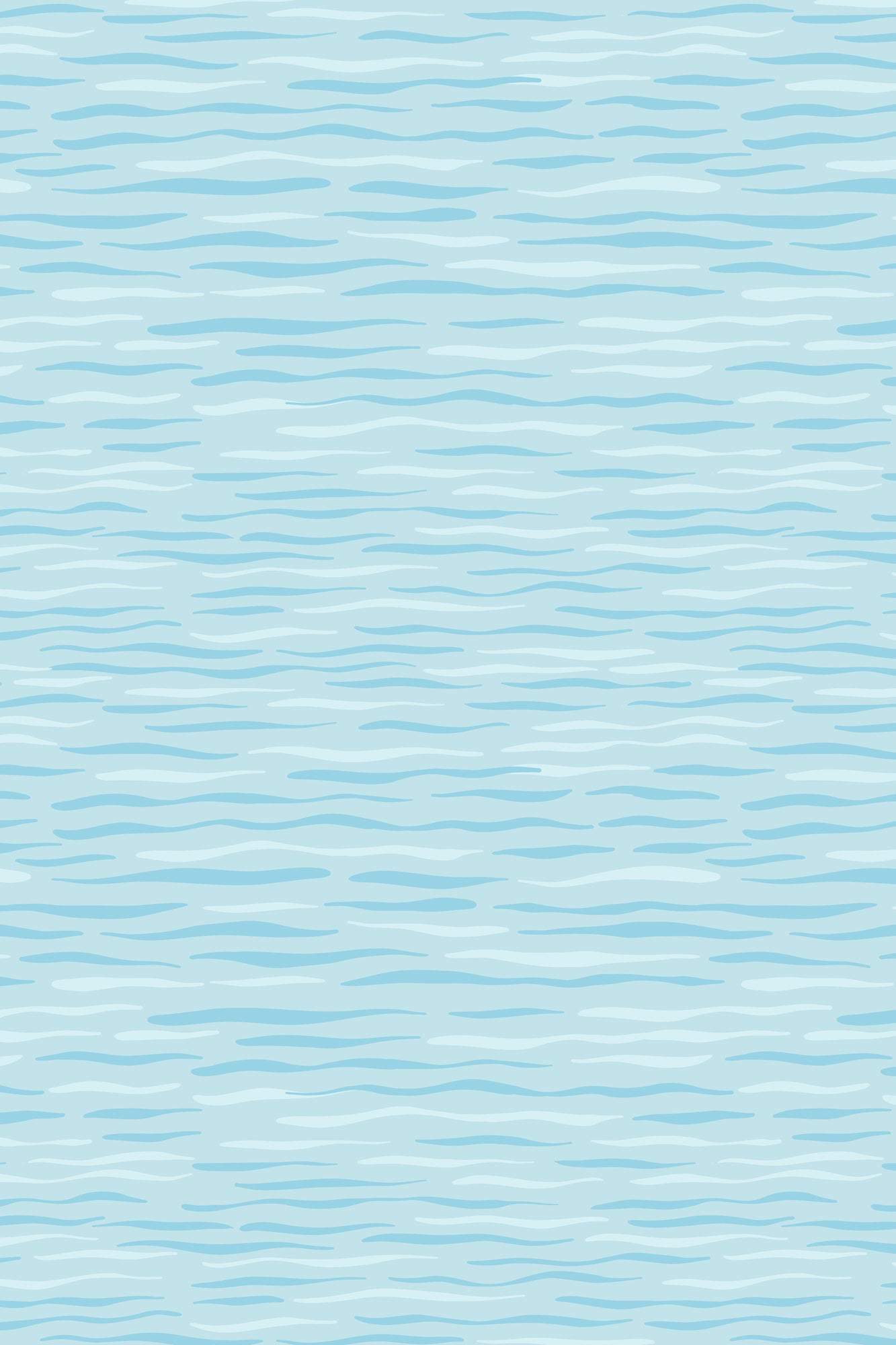 Puffin Rock Waves By Lewis & Irene Light Blue