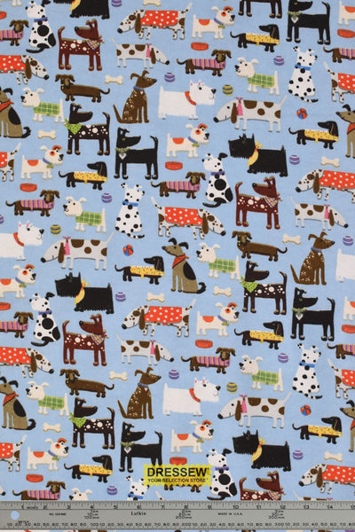 Puppy Pals Flannelette Blue / Multi