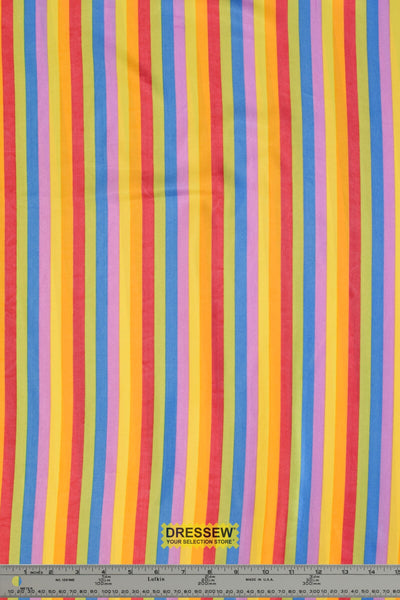 Rainbow Satin Allover Stripe