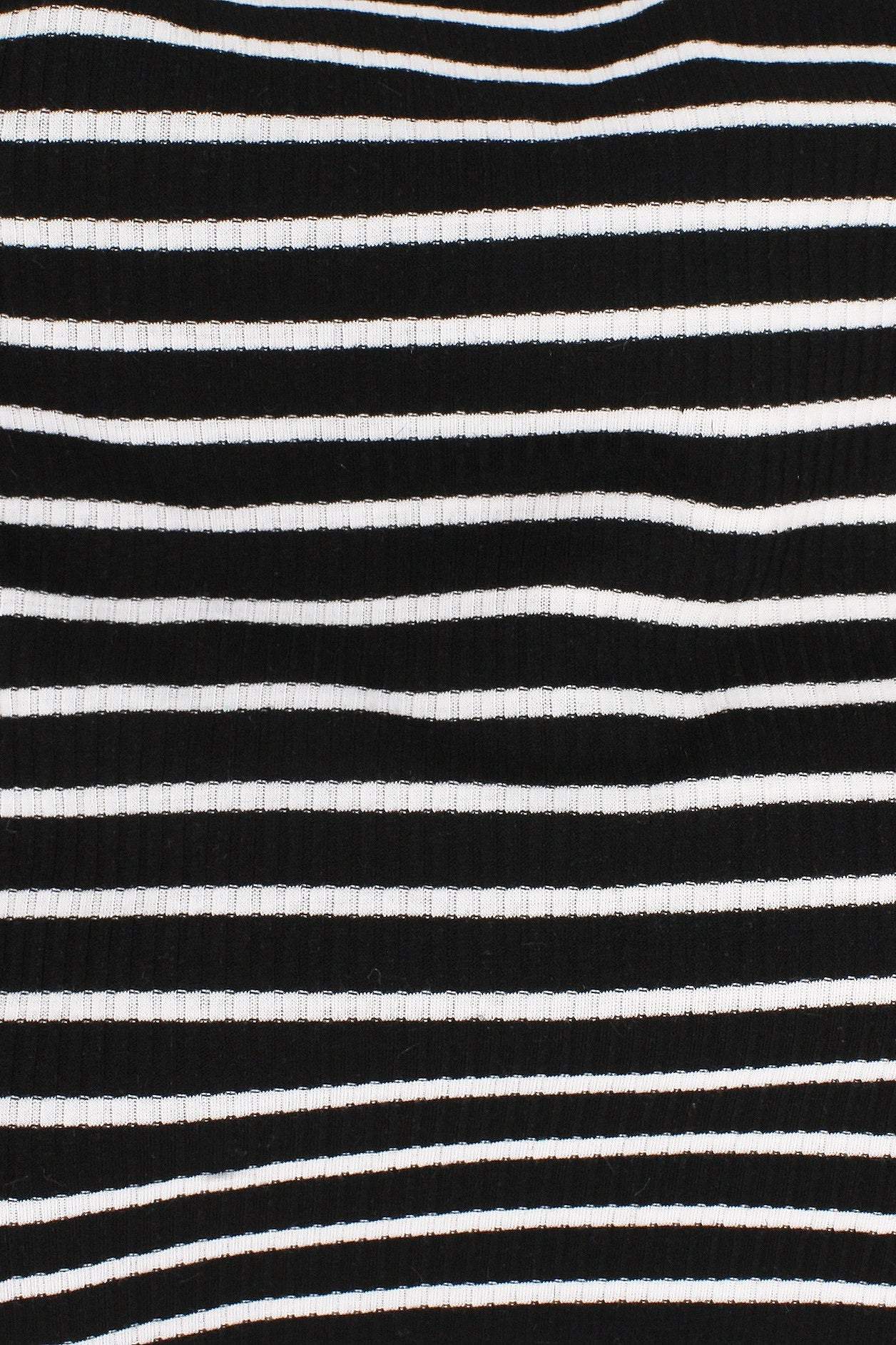 Ramona Rib Stripe Lycra Black / Off White