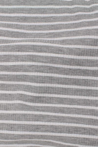 Ramona Rib Stripe Lycra Grey Mix / Off White