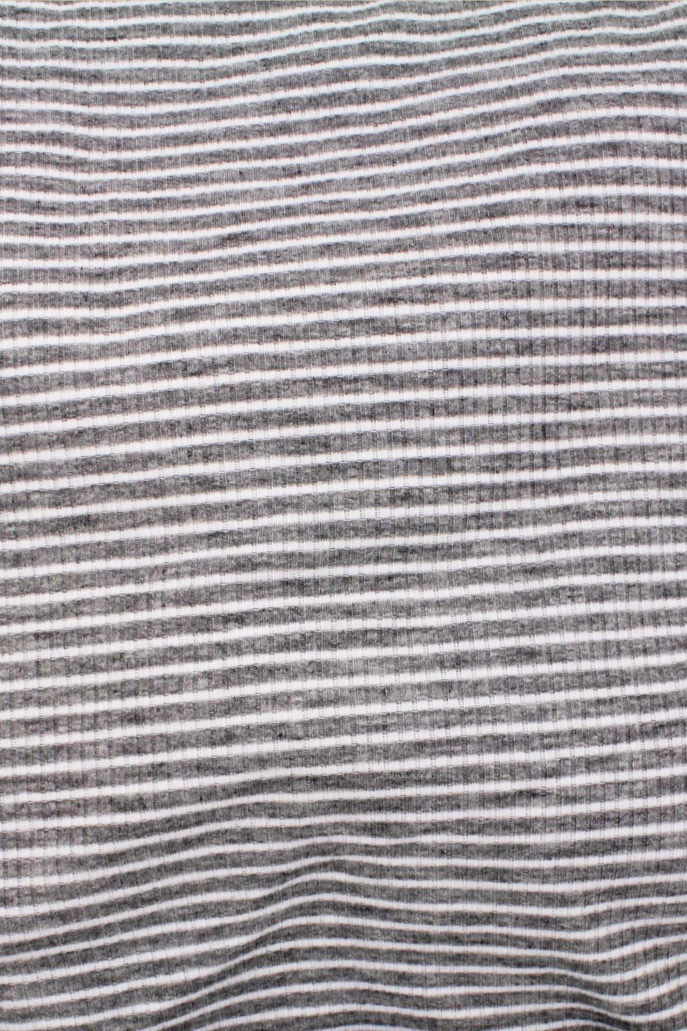 Ramona Rib Stripe Lycra Grey Mix / Off White