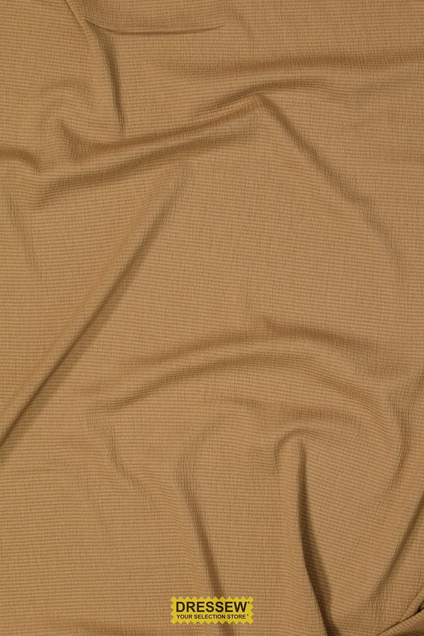 Rayon Blend Seersucker Tan