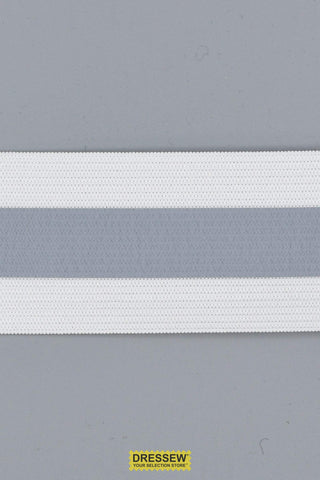 Reflective Elastic 38mm (1-1/2") White