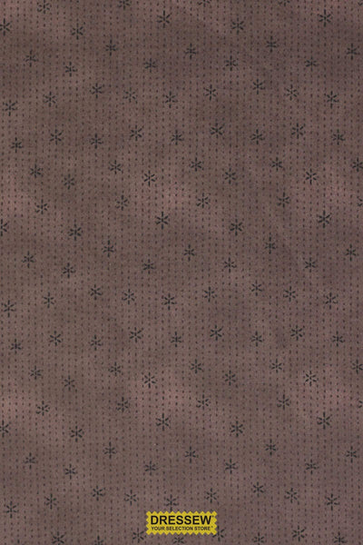 Saddle Stitch Print Flannelette Bark