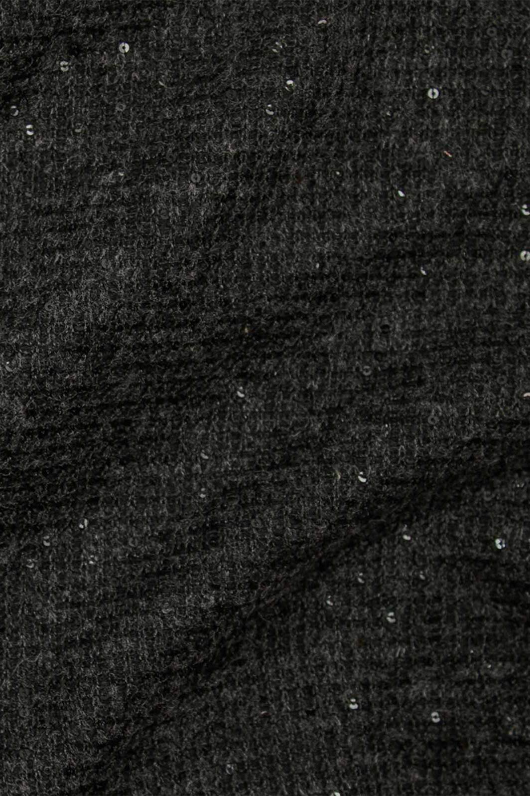 Sequin Double Knit Charcoal