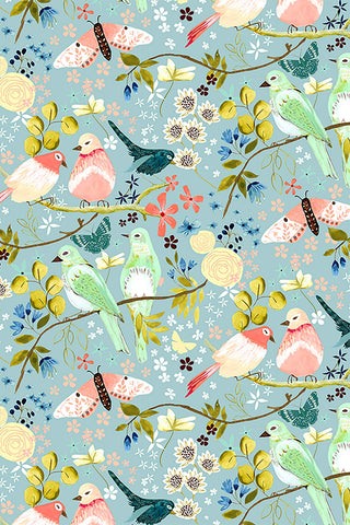 Serenity Blooms Morning Song By Ginger Deverell For Poppie Cotton Blue