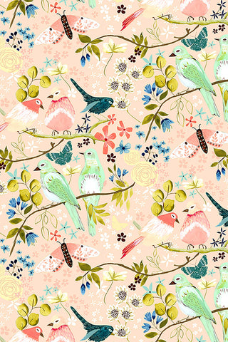Serenity Blooms Morning Song By Ginger Deverell For Poppie Cotton Peach