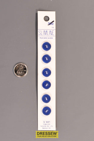 Slimline Button Card 11mm Pearl Royal