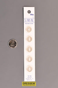 Slimline Button Card 13mm Crystal