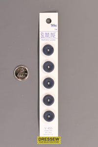 Slimline Button Card 14mm Navy