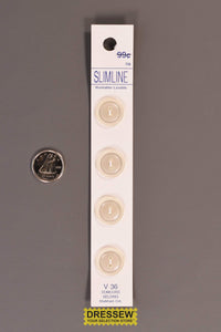 Slimline Button Card 15mm Crystal