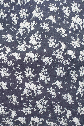 Small Floral Chambray Dark Blue Mix