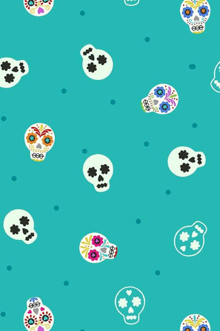 Small Things Sugar Skulls By Lewis & Irene Turquoise / Glow-In-Dark