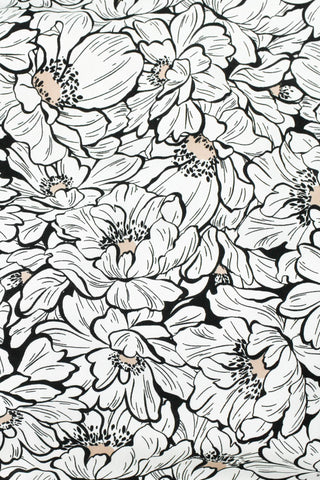 Sofia Dahlia Print White / Black