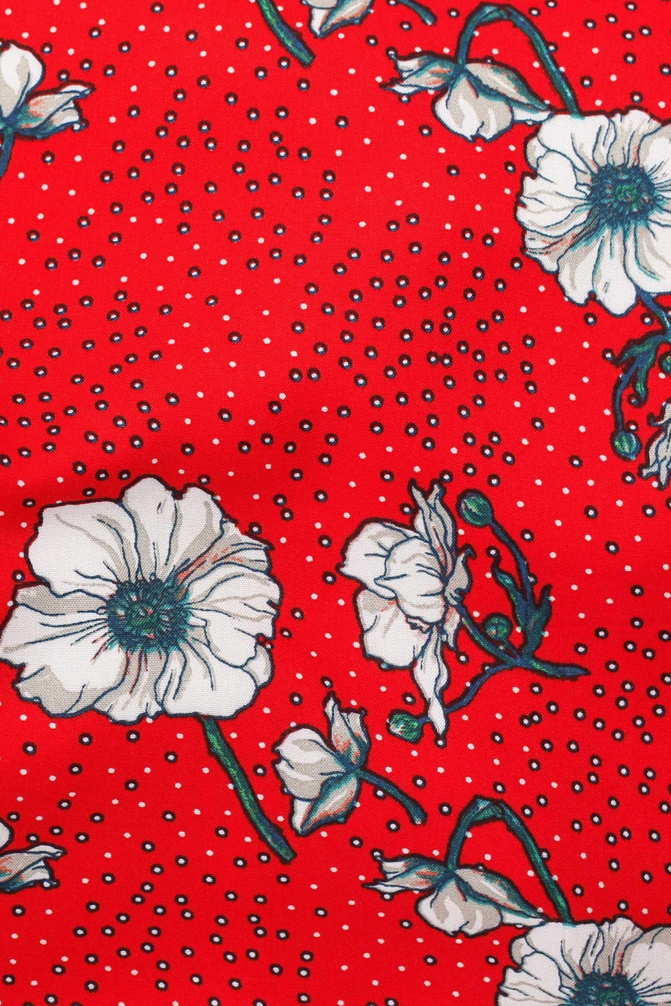 Sofia Dots & Floral Print Red Mix