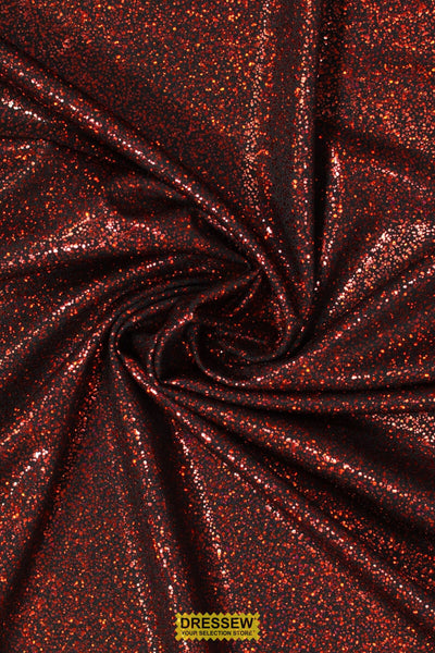 Speckle Hologram Lycra Black / Red