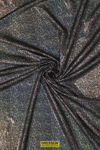 Speckle Hologram Lycra Black / Silver