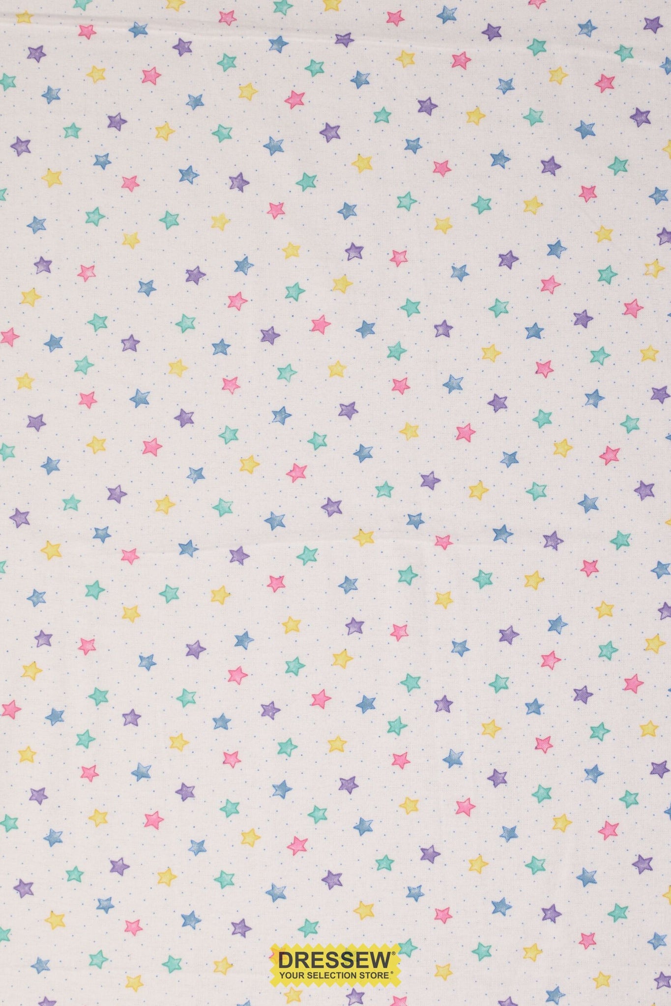 Stars Flannelette White / Multi