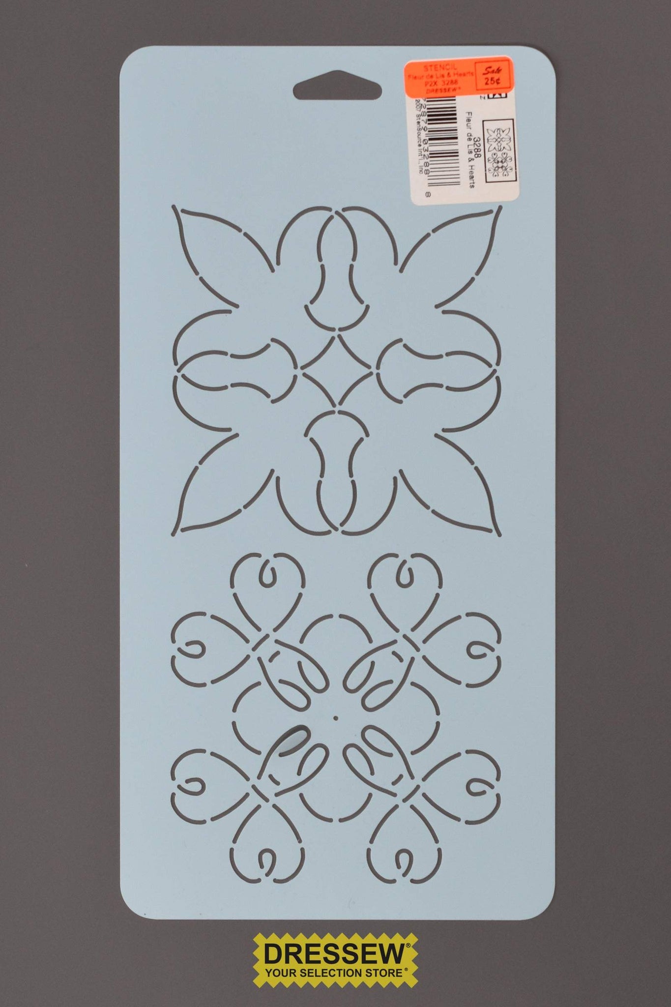 Stencil Fleur de Lis & Hearts