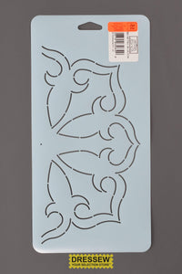 Stencil Half Fleur de Lis