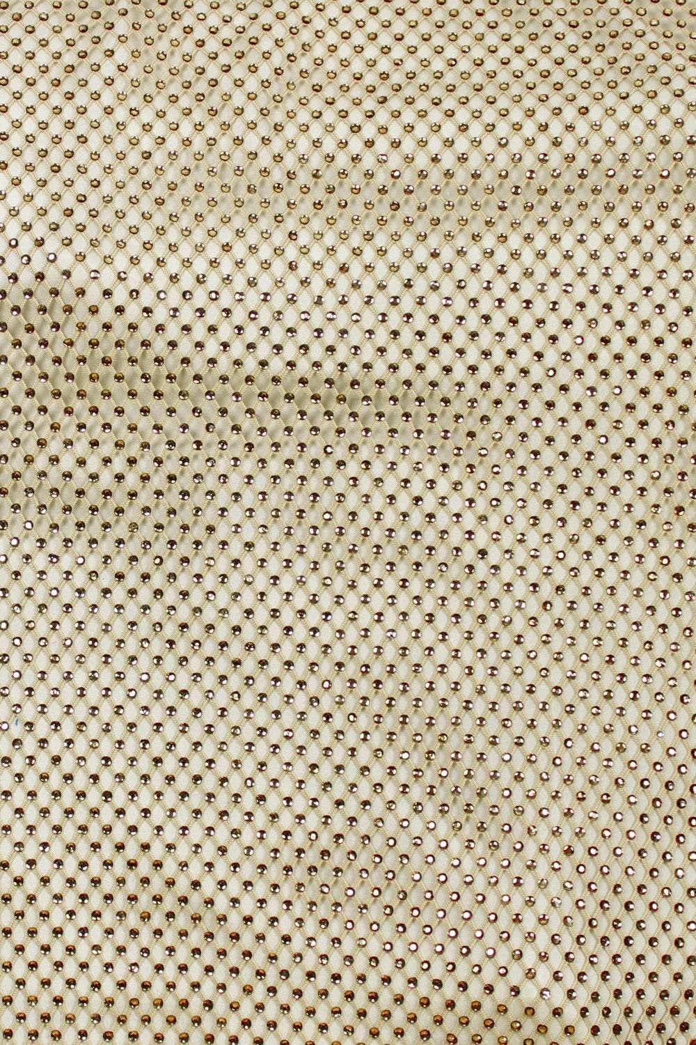 Stone Stretch Mesh Beige / Iridescent Stones