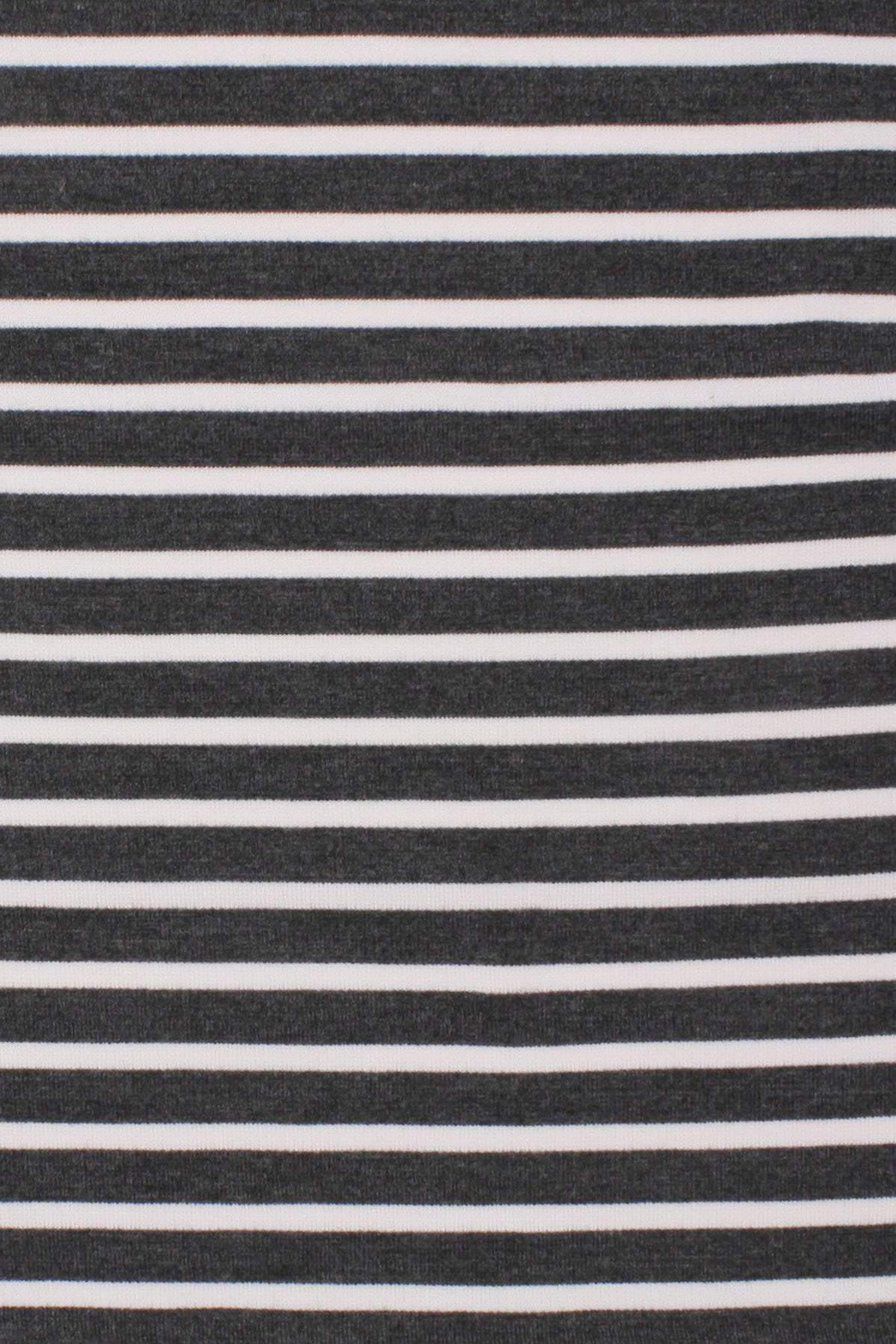 Stripe Double Knit Grey / Ecru