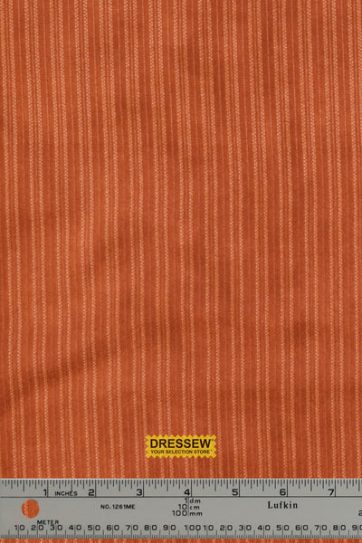 Stripe Flannelette Rust