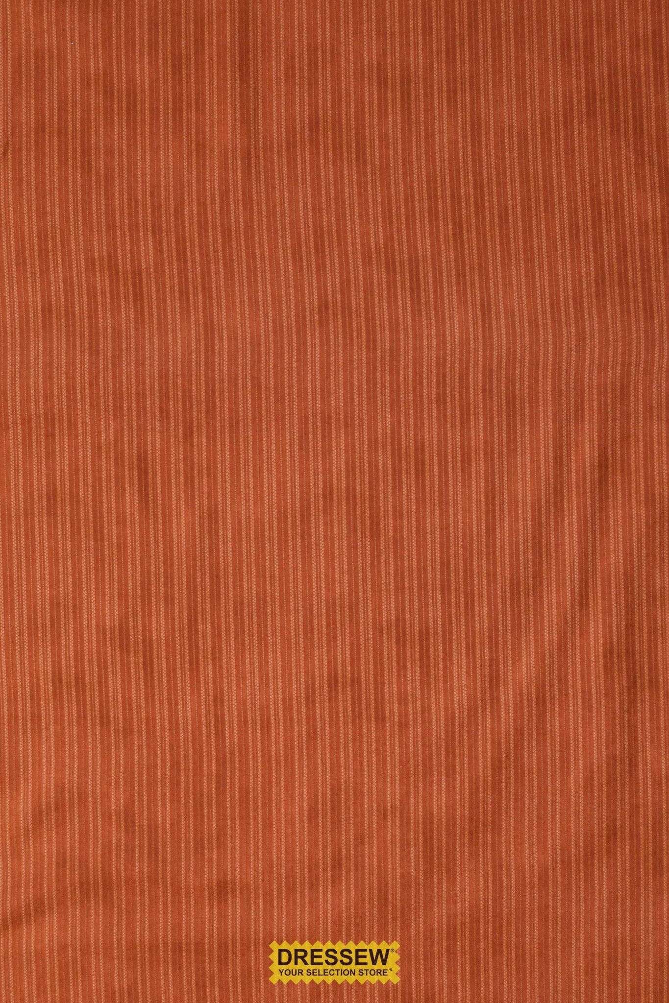 Stripe Flannelette Rust