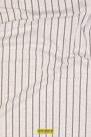 Stripe Jersey Knit Ash / Black