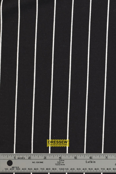 Stripe Jersey Knit Black / Ash