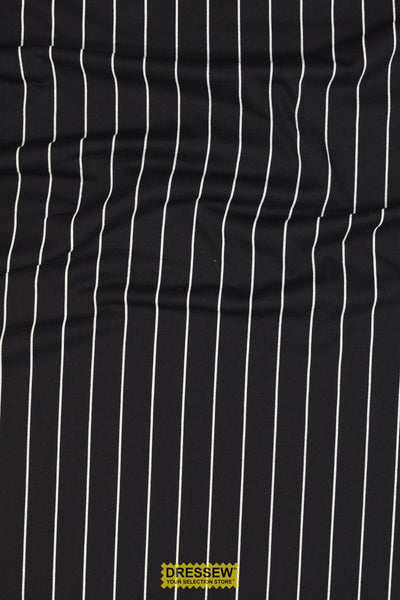 Stripe Jersey Knit Black / Ash