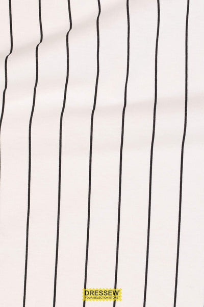 Stripe Jersey Knit White / Black