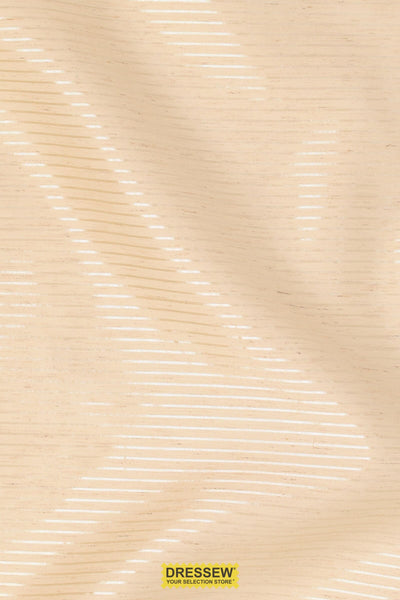 Stripe Semi-Sheer Drapery Candlelight