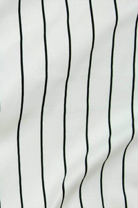 Stripe Stretch Shirting Off White / Black