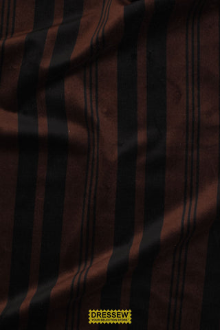 Stripe Velvet Brown / Black